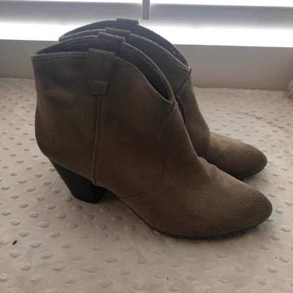 Ash Jalouse Taupe Suede Ankle Booties - Picture 3 of 7